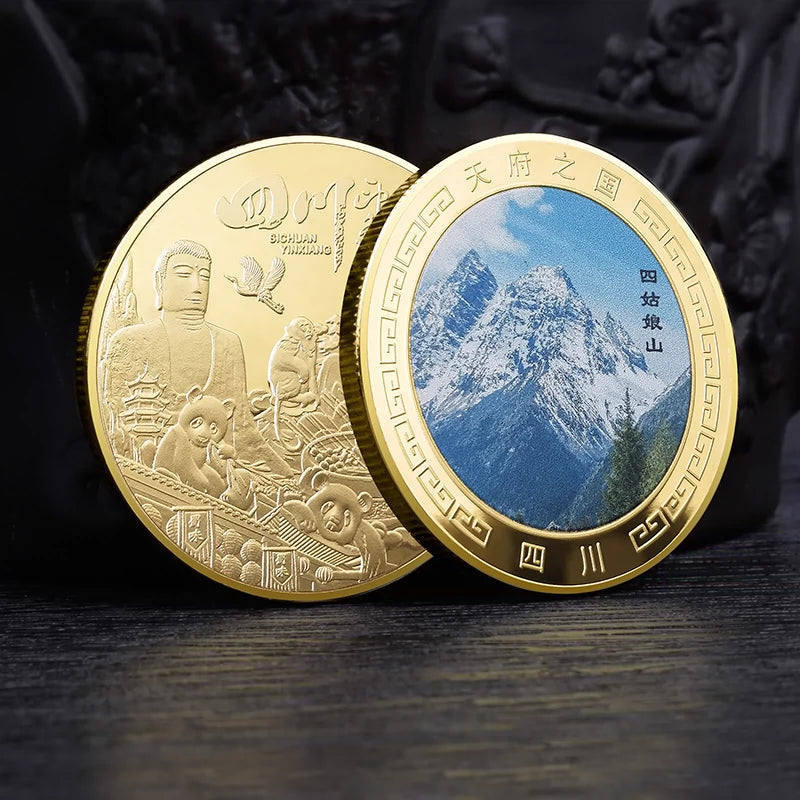 China Souvenirs Coin Trip Commemorative Coins Unique Travel Gift Ideas Sichuan 四川 2018-Chinese Style Finds™