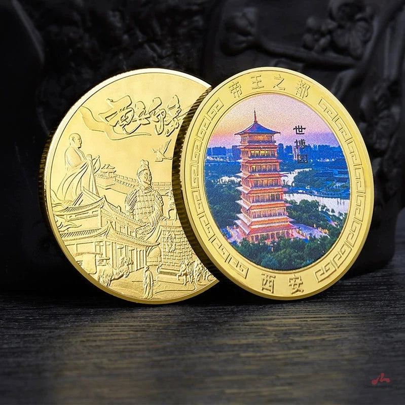 China Souvenirs Coin Trip Commemorative Coins Unique Travel Gift Ideas Xi'an Expo Park 西安世博园 2133-Chinese Style Finds™