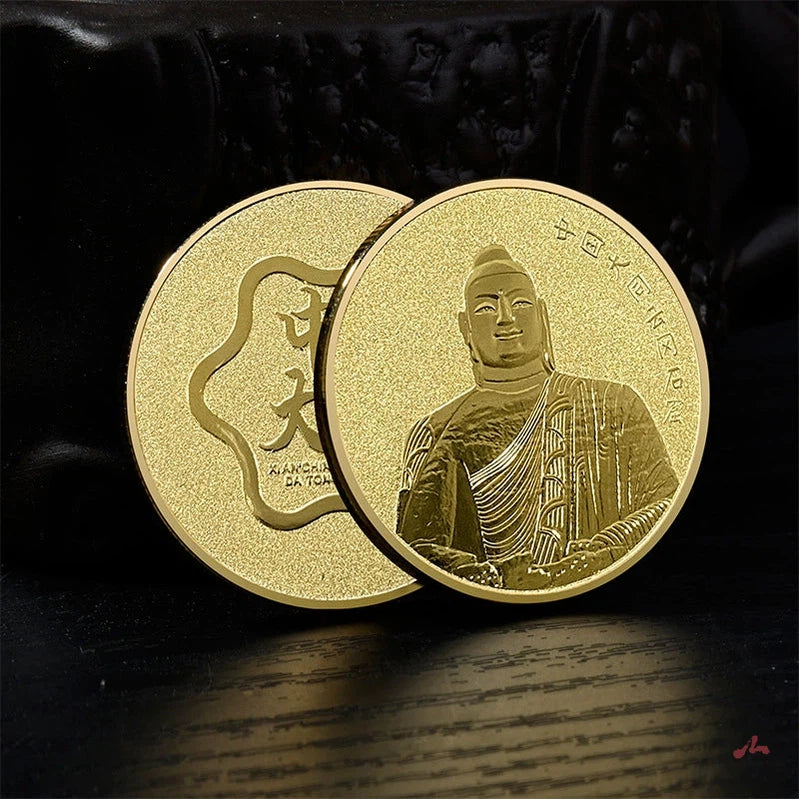 China Souvenirs Coin Trip Commemorative Coins Unique Travel Gift Ideas Yungang Grottoes 大同云冈石窟 2375-Chinese Style Finds™