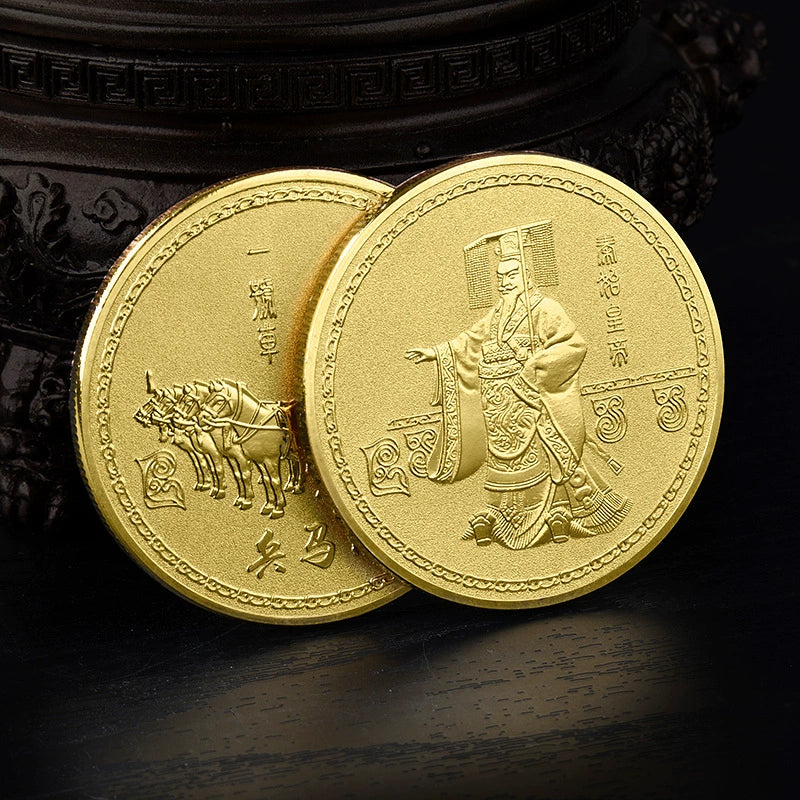 China Souvenirs Coin Trip Commemorative Coins Unique Xi An Ancient City Travel Gift Ideas Emperor Qin Shi Huang 秦始皇 2297-Chinese Style Finds™