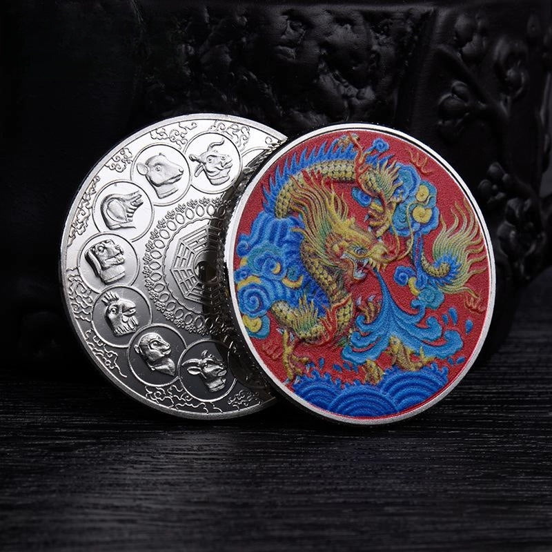 China Zodiac Coin Dragon Coins Unique fengshui Gift Ideas Chinese 12 zodiac 2406-Chinese Style Finds™