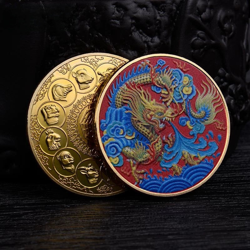 China Zodiac Coin Dragon Coins Unique fengshui Gift Ideas Chinese 12 zodiac 2406-Chinese Style Finds™