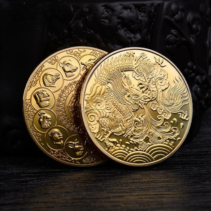 China Zodiac Coin Dragon Coins Unique fengshui Gift Ideas Chinese 12 zodiac 2406-Chinese Style Finds™