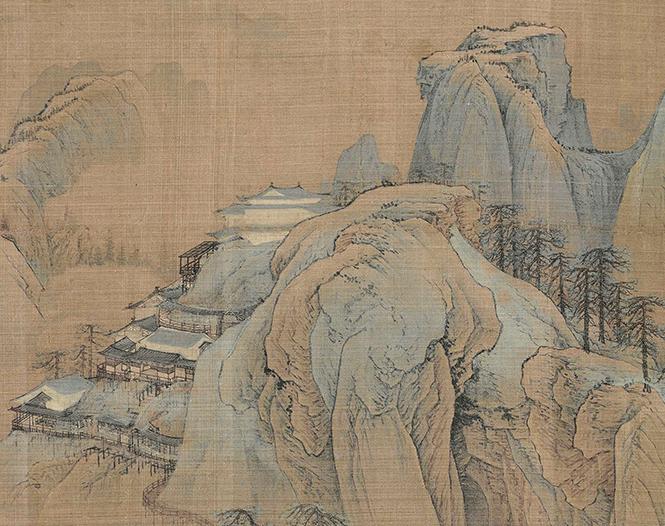 Chinese Antique Art Painting 北宋 赵伯驹 江山秋色图 Song Zhao Bo Ju Jiang Shan Qiu Se Tu China Ancient Wall Picture Ideas 1330-Chinese Style Finds™