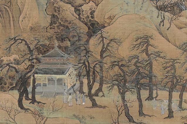 Chinese Antique Art Painting 北宋 赵伯驹 江山秋色图 Song Zhao Bo Ju Jiang Shan Qiu Se Tu China Ancient Wall Picture Ideas 1330-Chinese Style Finds™