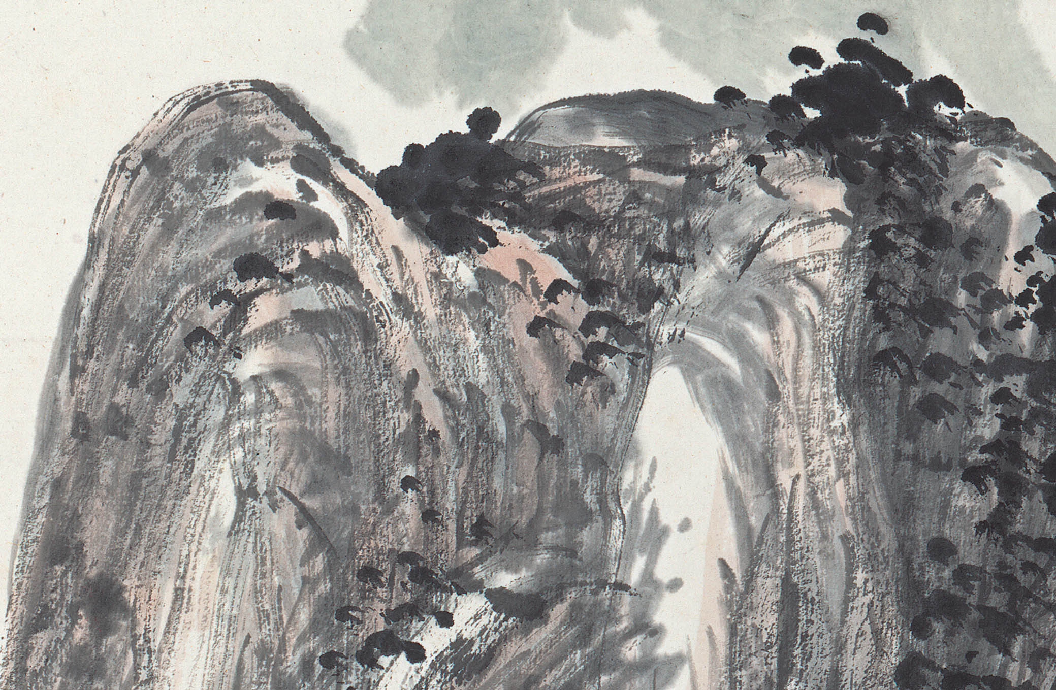 Chinese Antique Art Painting 黄宾虹 山水图 Huang Binhong Shan Shui Landscape China Ancient Wall Picture Ideas 3743-Chinese Style Finds™