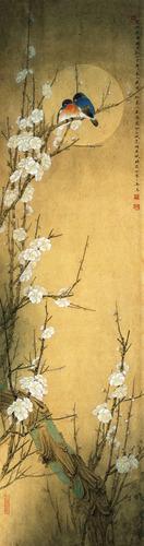 Chinese Antique Art Painting 李晓明 梅兰竹菊 Li Xiaoming Plum Orchid Bamboo Chrysanthemum China Ancient Wall Picture Ideas 4029-Chinese Style Finds™