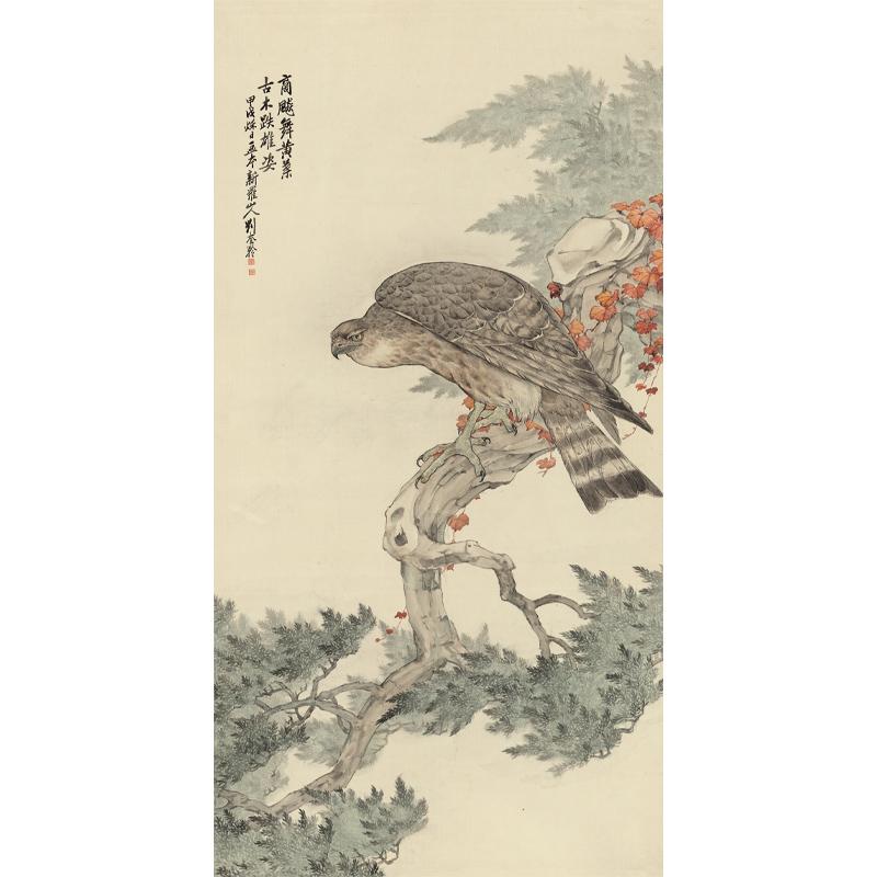 Chinese Antique Art Painting 刘奎龄 鹰 Liu Kuiling Eagle Ying China Ancient Wall Picture Ideas 3505-Chinese Style Finds™