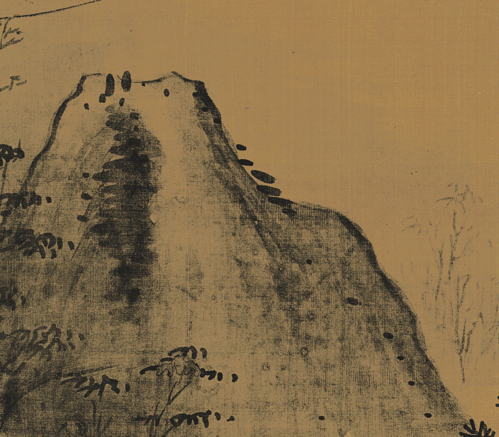 Chinese Antique Art Painting 明 陈继儒 云山幽趣图 Ming Chen Jiru Cloud Mountain China Ancient Wall Picture Ideas 4227-Chinese Style Finds™