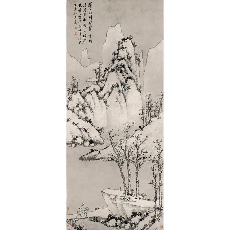 Chinese Antique Art Painting 明 沈周 灞桥风雪图 Ming Shen Zhou Ba Qiao Feng Xue China Ancient Wall Picture Ideas 1866-Chinese Style Finds™