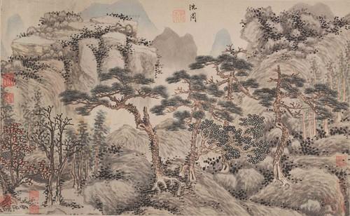 Chinese Antique Art Painting 明 沈周 四松图 Ming Shen Zhou Si Song Tu China Ancient Wall Picture Ideas 2020-Chinese Style Finds™