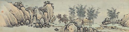 Chinese Antique Art Painting 明 沈周 中秋赏月图 Ming Shen Zhou Zhong Qiu Shang Yue Tu China Ancient Wall Picture Ideas 2230-Chinese Style Finds™