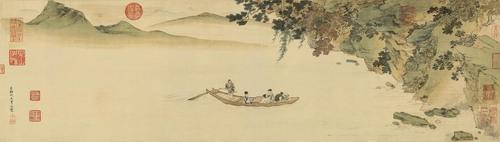 Chinese Antique Art Painting 明 仇英 赤壁图 Ming Qiu Ying Chi Bi Tu China Ancient Wall Picture Ideas 2112-Chinese Style Finds™