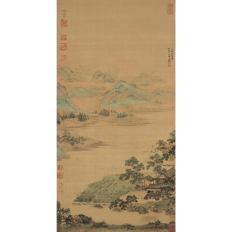 Chinese Antique Art Painting 明 仇英 莲溪渔隐图 Ming Qiu Ying Lian Xi Yu Yin Tu China Ancient Wall Picture Ideas 1890-Chinese Style Finds™