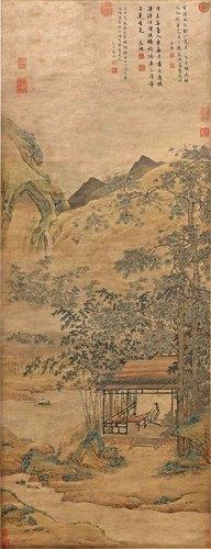 Chinese Antique Art Painting 明 仇英 梧竹书堂图 Ming Qiu Ying Wu Zhu Shu Tang China Ancient Wall Picture Ideas 1906-Chinese Style Finds™