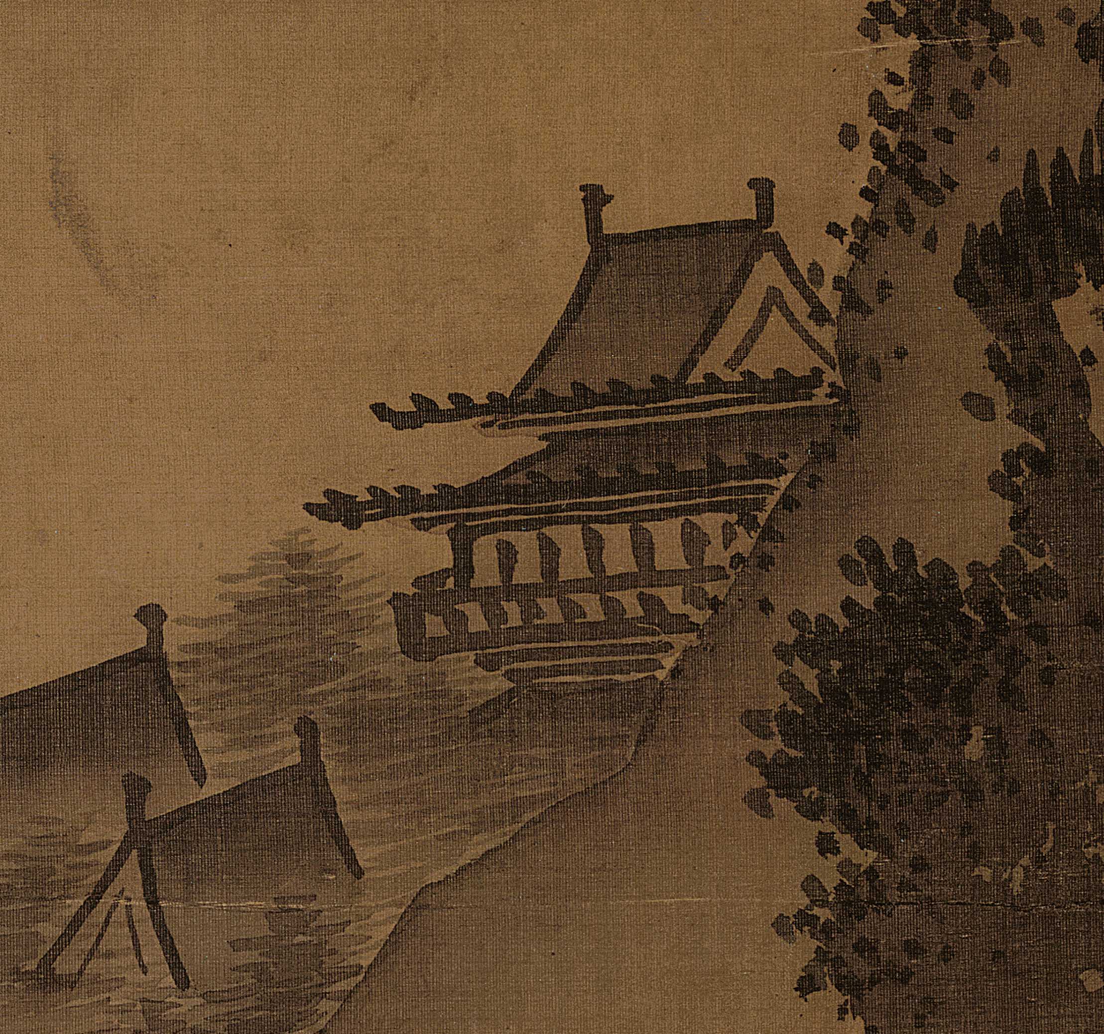 Chinese Antique Art Painting 明 戴进 溪堂诗意图轴 Ming Dai Jin Xi Tang Shi Yi China Ancient Wall Picture Ideas 1842-Chinese Style Finds™