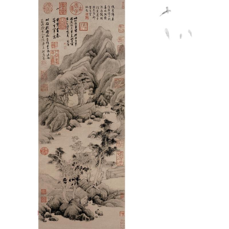 Chinese Antique Art Painting 明 董其昌 葑泾仿古图 Ming Dong Qichang Feng Jing Fang Gu China Ancient Wall Picture Ideas 1880-Chinese Style Finds™