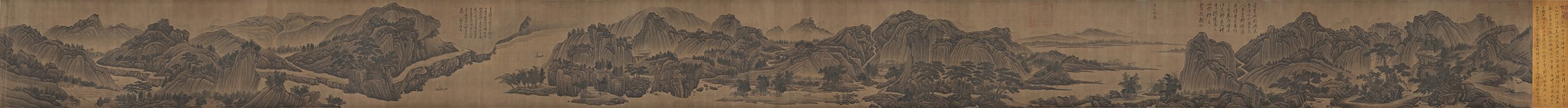 Chinese Antique Art Painting 明 会稽山图 Ming Kuai Ji Mountain China Ancient Wall Picture Ideas 4477-Chinese Style Finds™