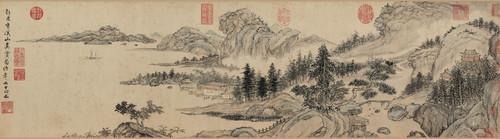 Chinese Antique Art Painting 明 金润 溪山真赏图 Ming Jin Run River Mountain China Ancient Wall Picture Ideas 4391-Chinese Style Finds™