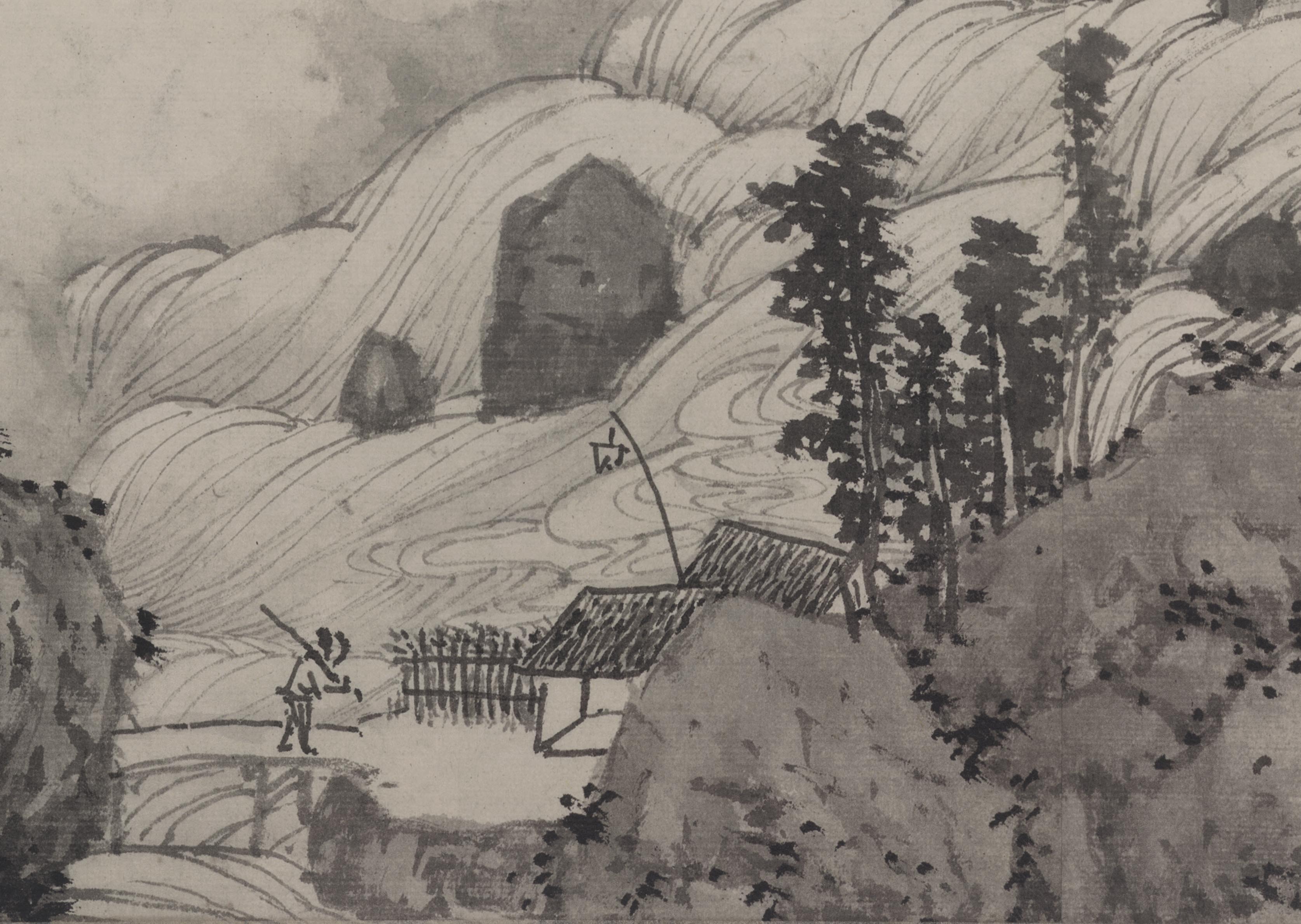 Chinese Antique Art Painting 明 巨幅山水画 沈周 文徵明 烟江叠嶂图 Ming Landscape Shen Zhou Wen Zhengming China Ancient Wall Picture Ideas 2128-Chinese Style Finds™