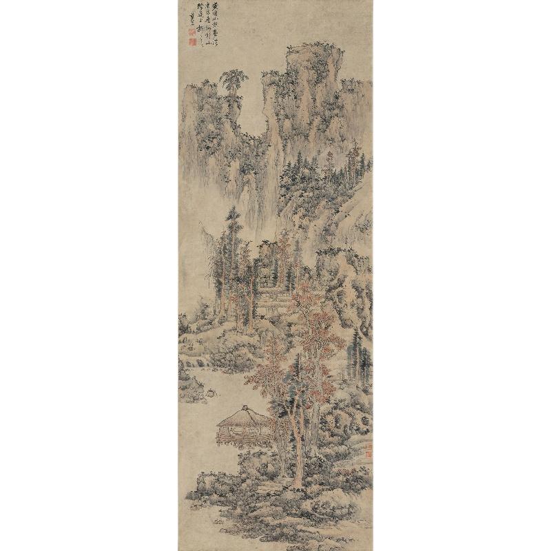 Chinese Antique Art Painting 明 蓝瑛 仿黄鹤山樵山水 Ming Lan Ying Fang Huang He Shan Qiao Shan Shui China Ancient Wall Picture Ideas 1930-Chinese Style Finds™