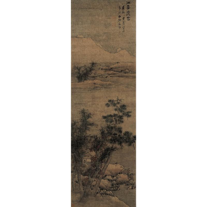 Chinese Antique Art Painting 明 蓝瑛 江皋飞雪图 Ming Lan Ying Jiang Gao Fei Xue Tu China Ancient Wall Picture Ideas 1894-Chinese Style Finds™