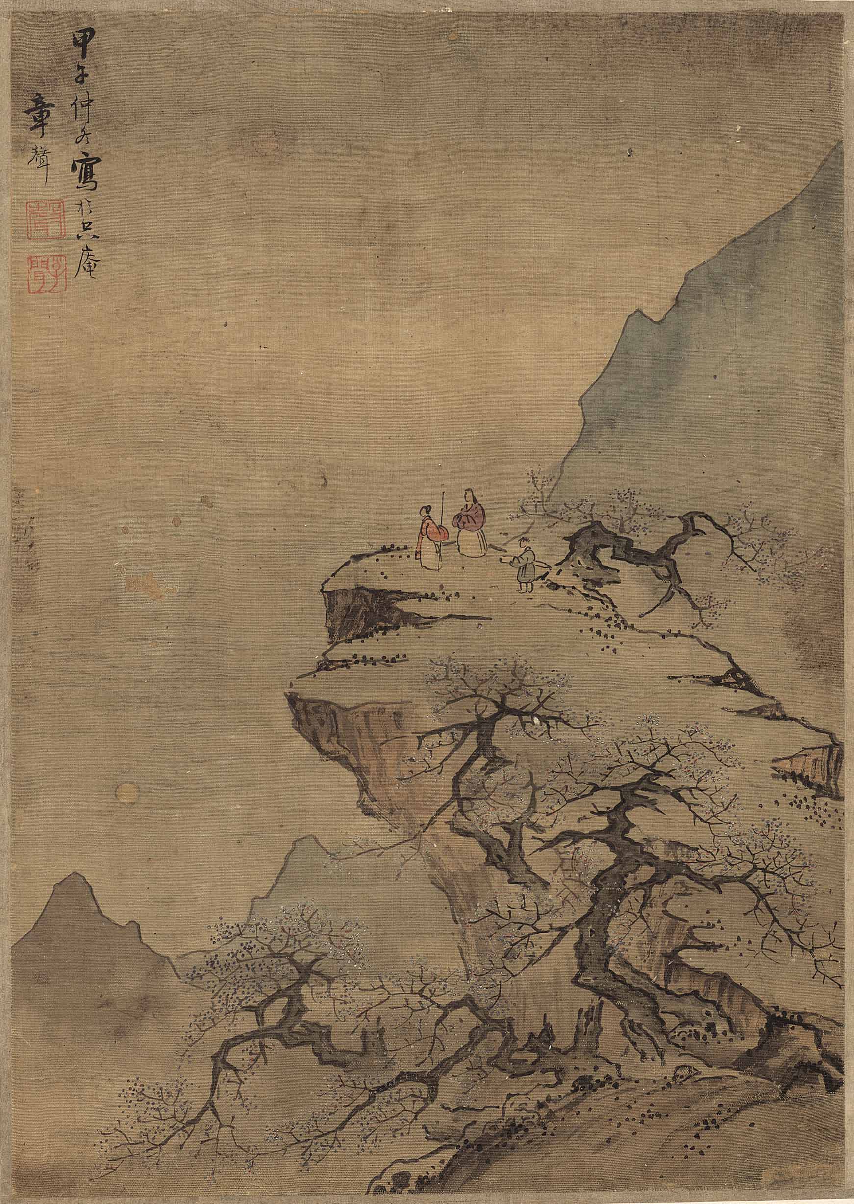 Chinese Antique Art Painting 明 蓝瑛 山水十开 Ming Lan Ying Shan Shui Shi Kai China Ancient Wall Picture Ideas 2198-Chinese Style Finds™