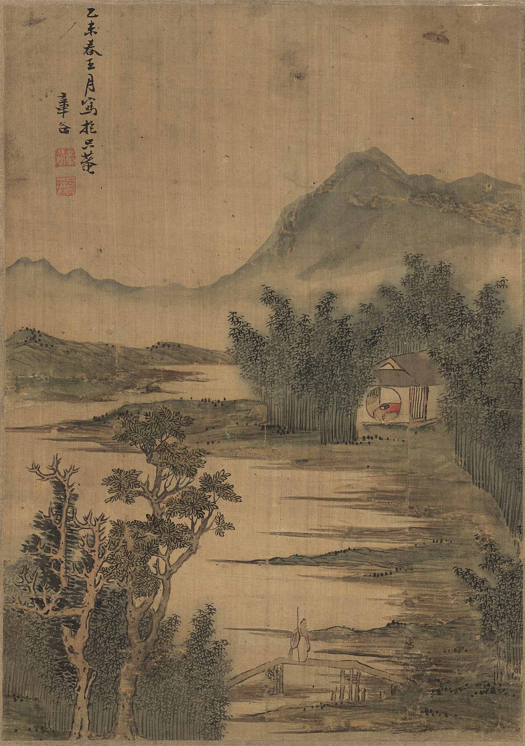 Chinese Antique Art Painting 明 蓝瑛 山水十开 Ming Lan Ying Shan Shui Shi Kai China Ancient Wall Picture Ideas 2198-Chinese Style Finds™