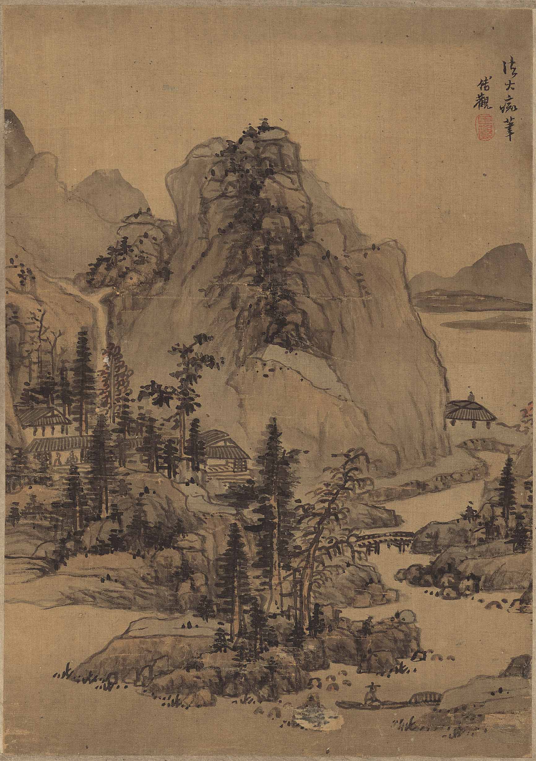 Chinese Antique Art Painting 明 蓝瑛 山水十开 Ming Lan Ying Shan Shui Shi Kai China Ancient Wall Picture Ideas 2198-Chinese Style Finds™