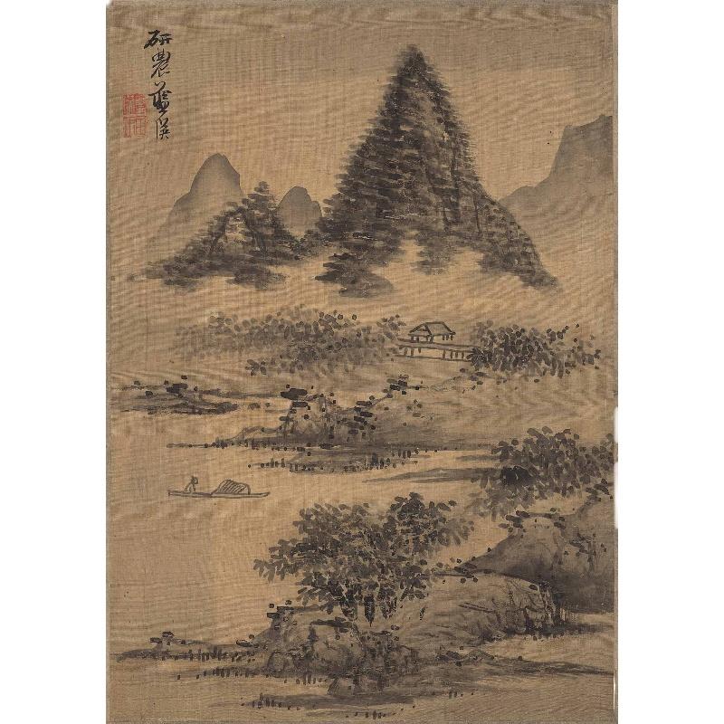 Chinese Antique Art Painting 明 蓝瑛 山水十开 Ming Lan Ying Shan Shui Shi Kai China Ancient Wall Picture Ideas 2198-Chinese Style Finds™