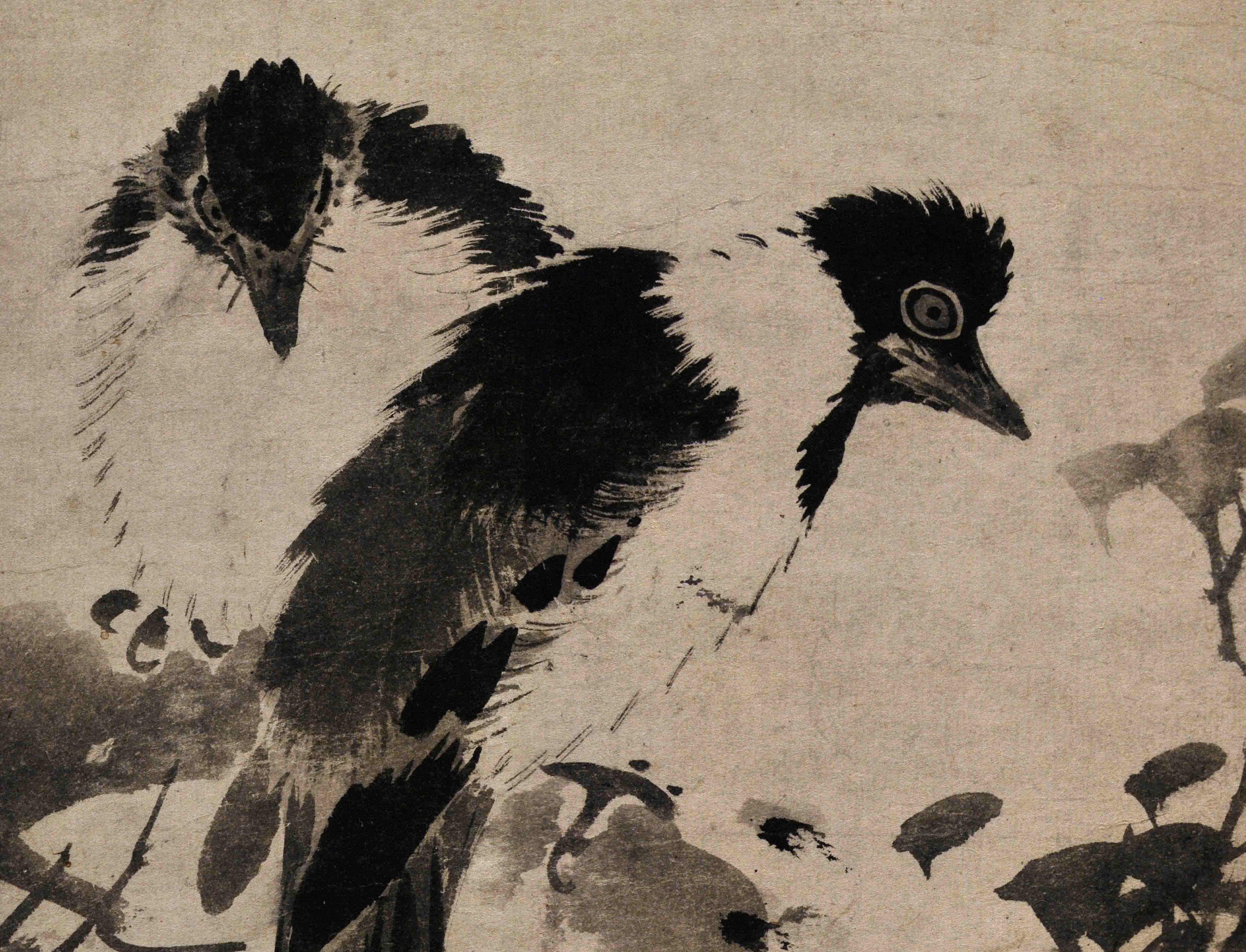 Chinese Antique Art Painting 明 林良 古树寒鸦图 Ming Lin Liang Tree Bird China Ancient Wall Picture Ideas 4451-Chinese Style Finds™