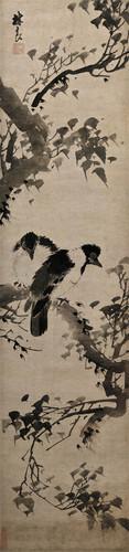 Chinese Antique Art Painting 明 林良 古树寒鸦图 Ming Lin Liang Tree Bird China Ancient Wall Picture Ideas 4451-Chinese Style Finds™