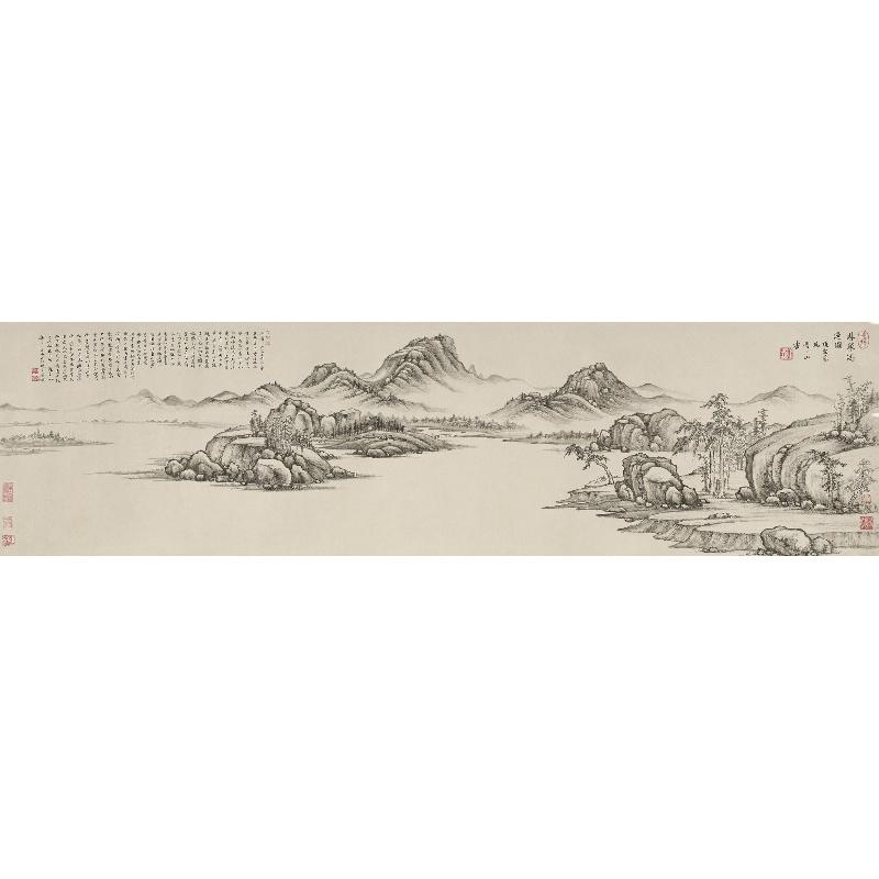 Chinese Antique Art Painting 明末清初 项圣谟 林泉高逸图 Ming Xiang Sheng Mo Lin Quan Gao Yi Tu China Ancient Wall Picture Ideas 2210-Chinese Style Finds™