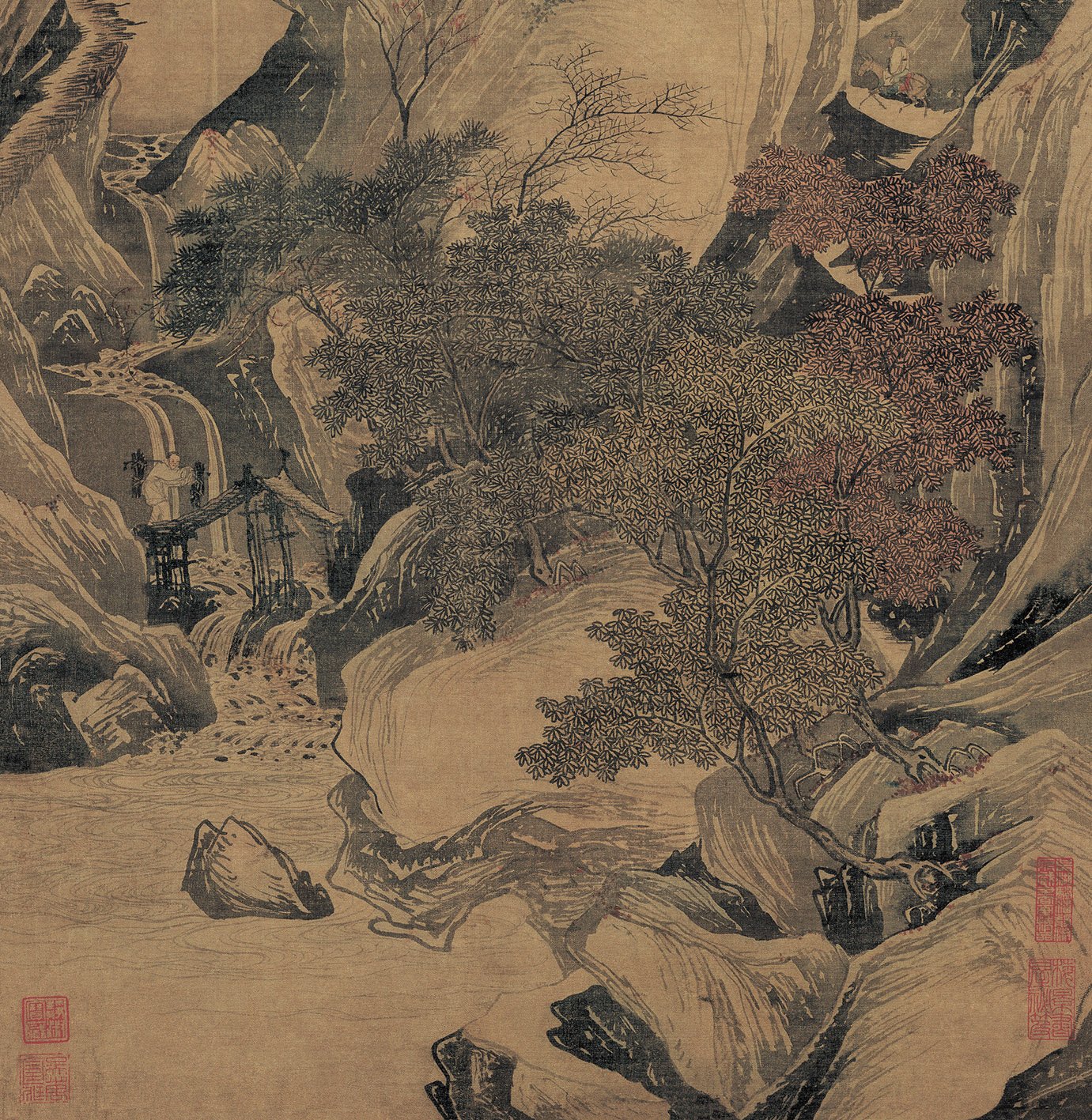 Chinese Antique Art Painting 明 唐寅唐伯虎 骑驴归思图 Ming Tang Yin Bohu Qi Lu Gui Si China Ancient Wall Picture Ideas 1910-Chinese Style Finds™