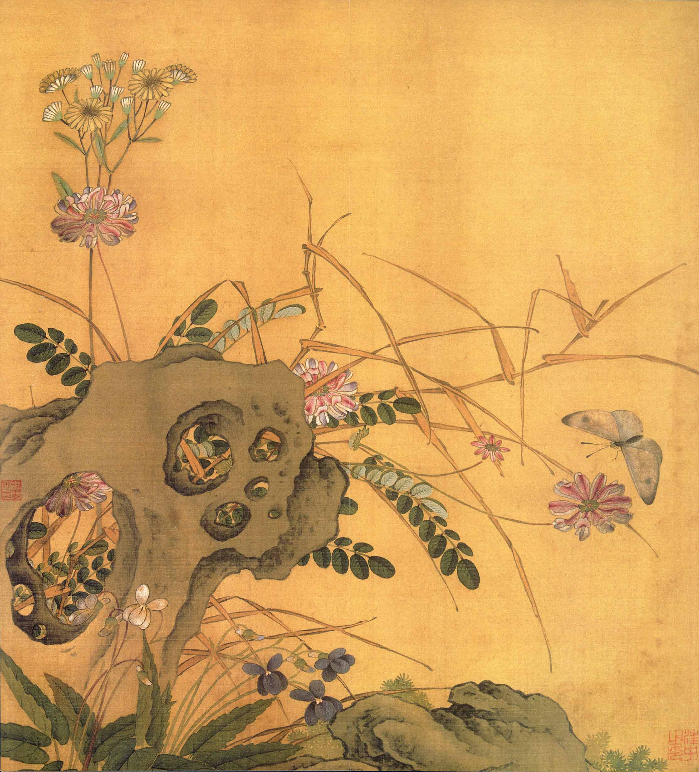 Chinese Antique Art Painting 明 汪中 得趣在人册十二开 Ming Wang Zhong Bird Flower China Ancient Wall Picture Ideas 4395-Chinese Style Finds™