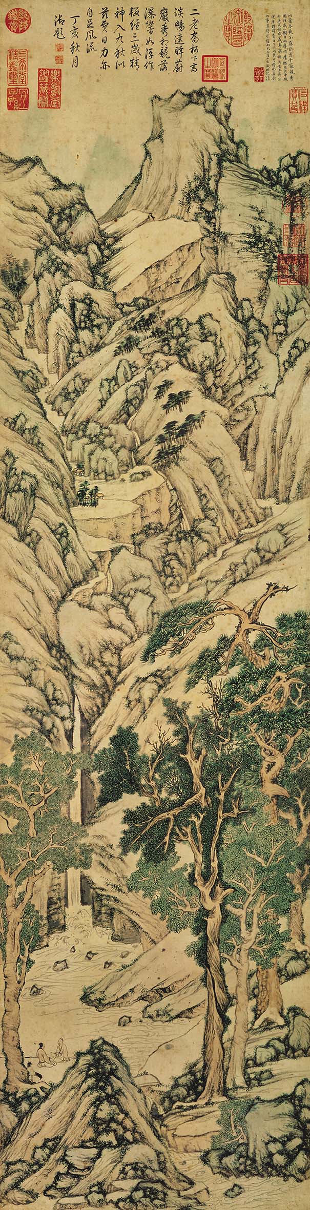 Chinese Antique Art Painting 明 文徵明 千岩竞秀图 Ming Wen Zhengming Qian Yan Jing Xiu Tu China Ancient Wall Picture Ideas 2026-Chinese Style Finds™