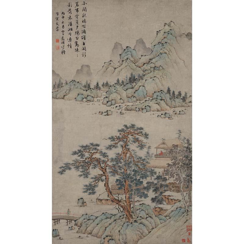 Chinese Antique Art Painting 明 文徵明 五月江深图 Ming Wen Zhengming Wu Yue Jiang Shen China Ancient Wall Picture Ideas 1826-Chinese Style Finds™