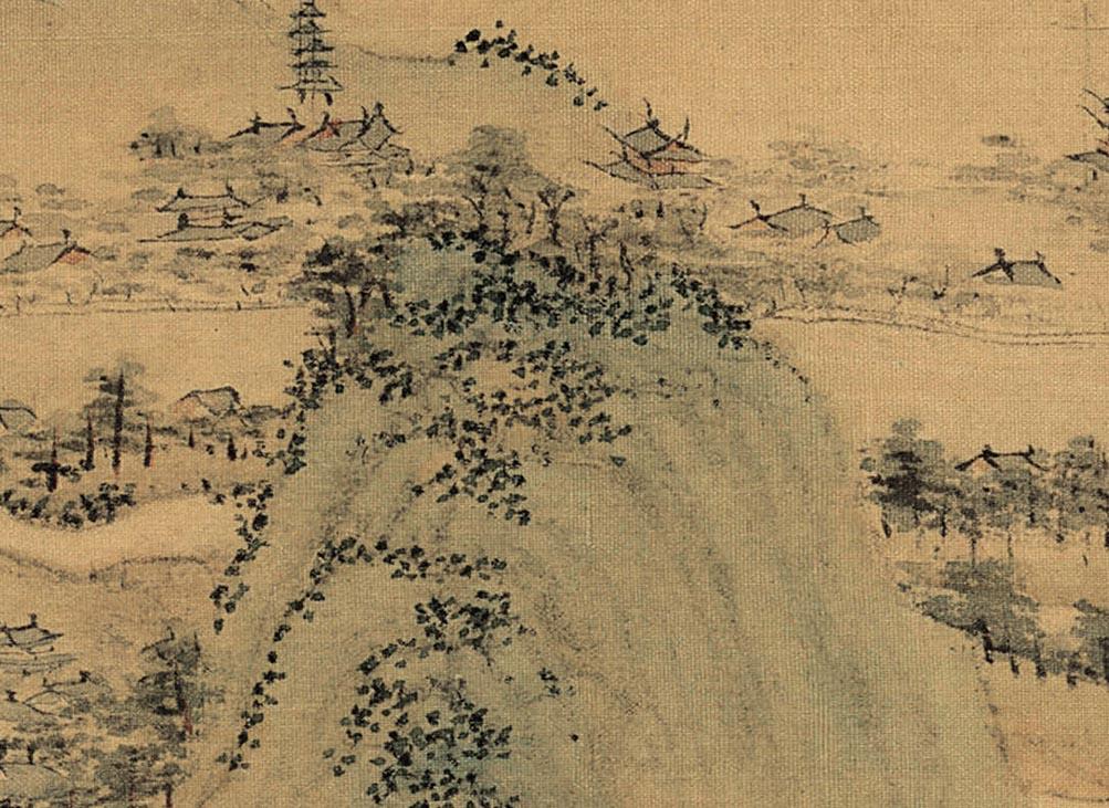 Chinese Antique Art Painting 明 文徵明 吴中胜概图 Ming Wen Zhengming Wu Zhong Sheng Gai Tu China Ancient Wall Picture Ideas 2056-Chinese Style Finds™