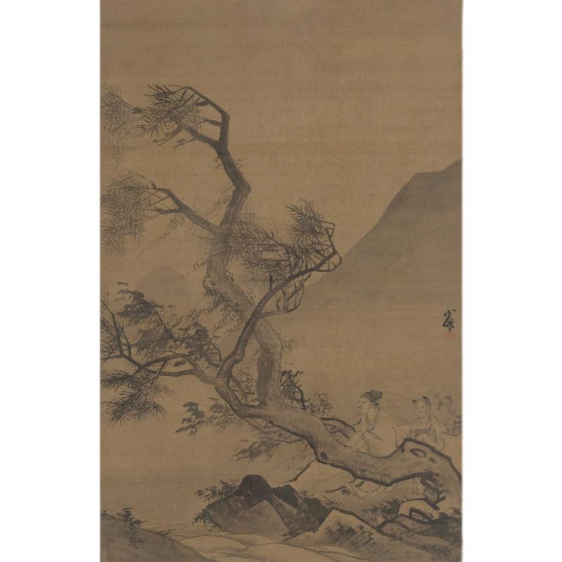 Chinese Antique Art Painting 明 吴伟 松风高士图 Ming Wu Wei Song Feng Gao Shi China Ancient Wall Picture Ideas 1964-Chinese Style Finds™