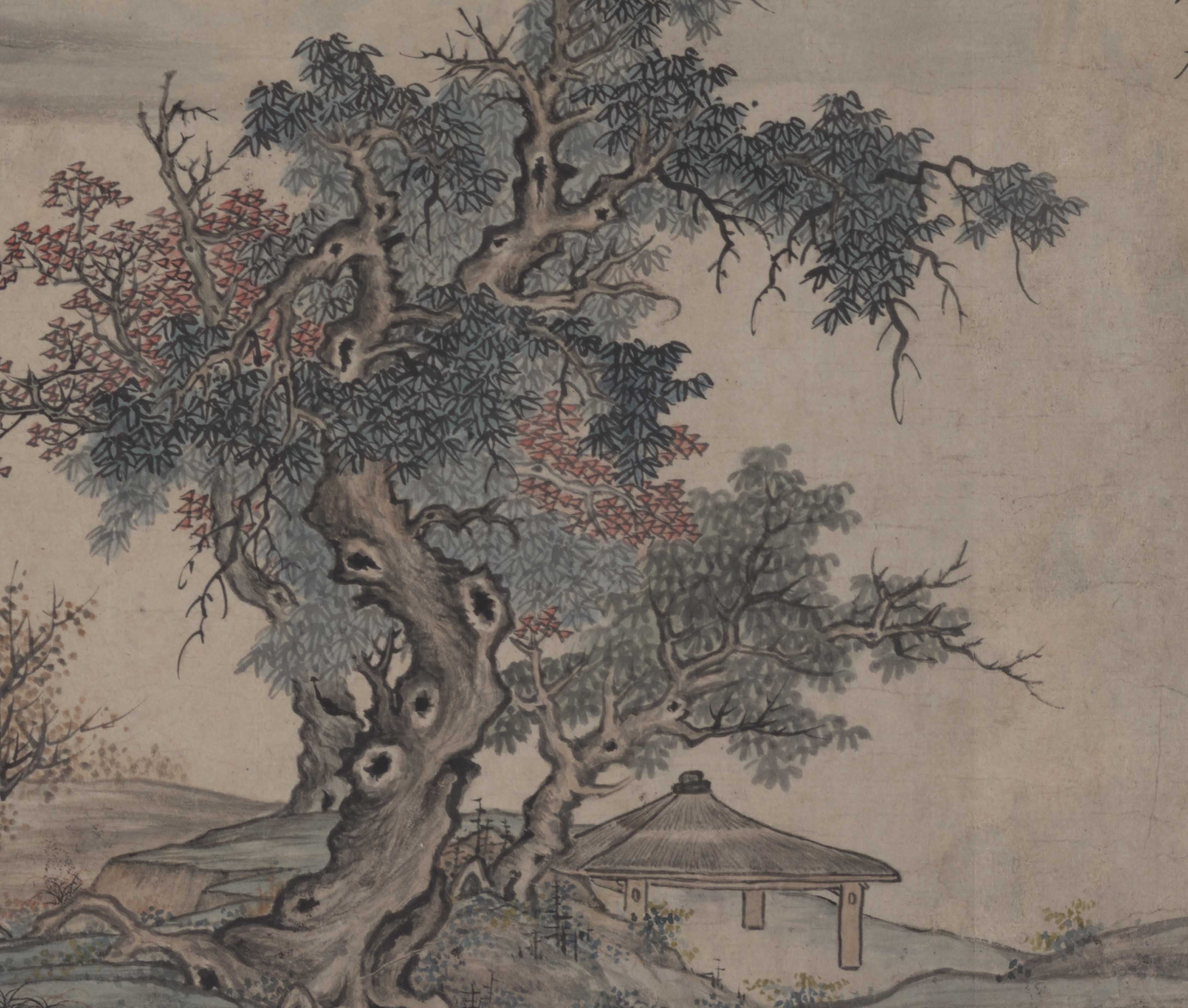 Chinese Antique Art Painting 明 项圣谟 烟寺钟声图 Ming Xiang Shengmo Yan Shi Zhong Sheng China Ancient Wall Picture Ideas 3925-Chinese Style Finds™