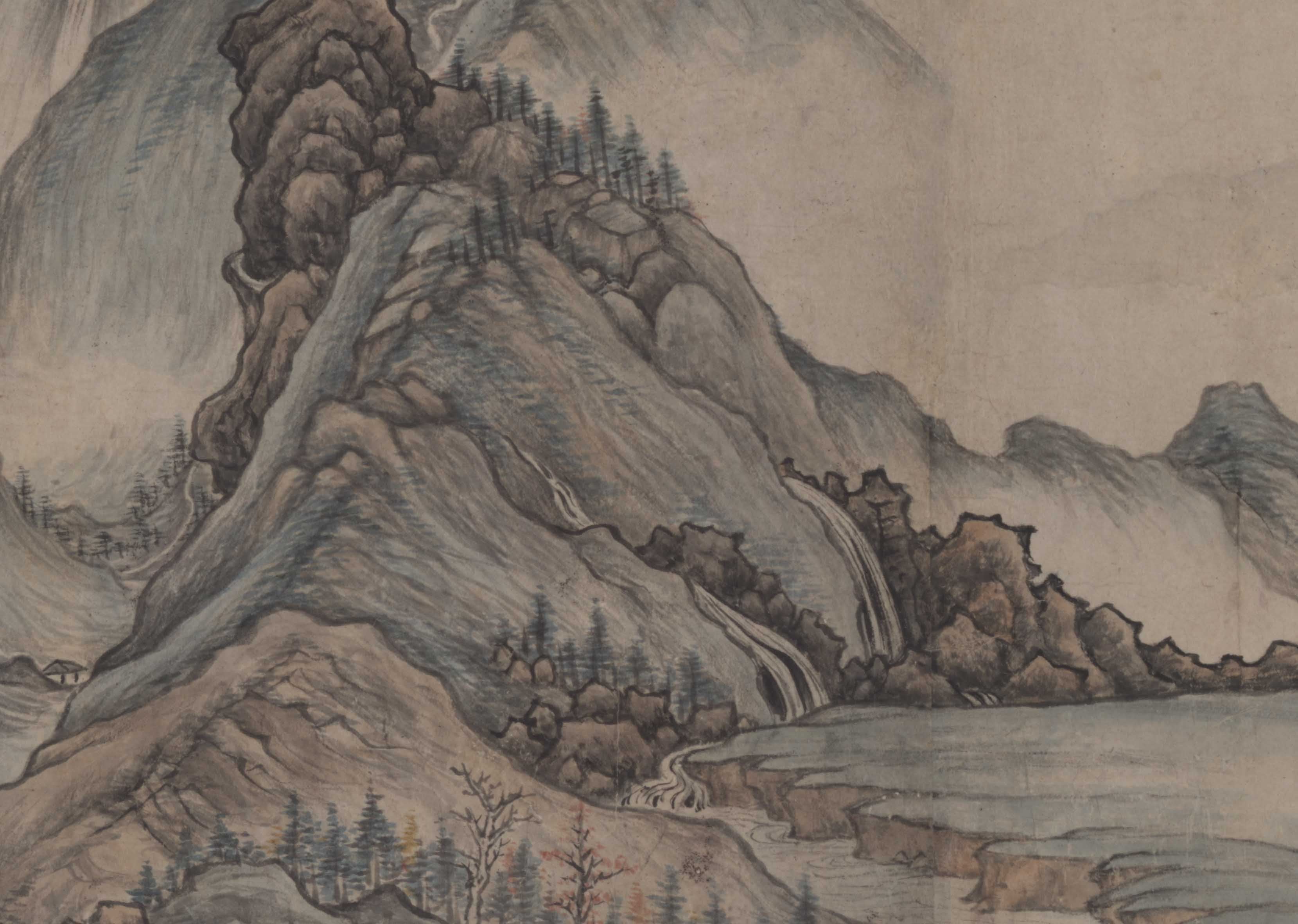 Chinese Antique Art Painting 明 项圣谟 烟寺钟声图 Ming Xiang Shengmo Yan Shi Zhong Sheng China Ancient Wall Picture Ideas 3925-Chinese Style Finds™