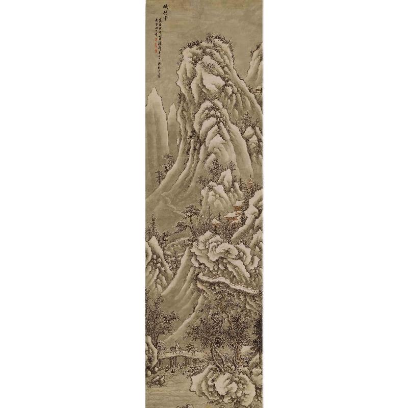 Chinese Antique Art Painting 明 谢时臣 蛾眉雪轴图 Ming Xie Shi Chen E Mei Xue China Ancient Wall Picture Ideas 1972-Chinese Style Finds™