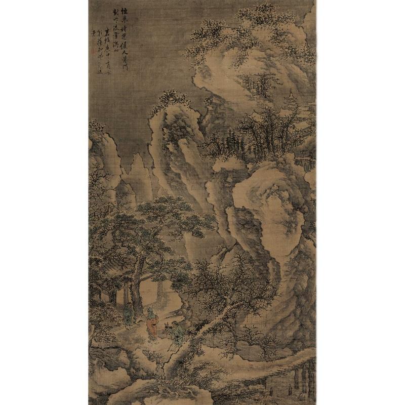 Chinese Antique Art Painting 明 谢时臣 雪山寒溪图 Ming Xie Shichen Xue Shan Han Xi China Ancient Wall Picture Ideas 1862-Chinese Style Finds™