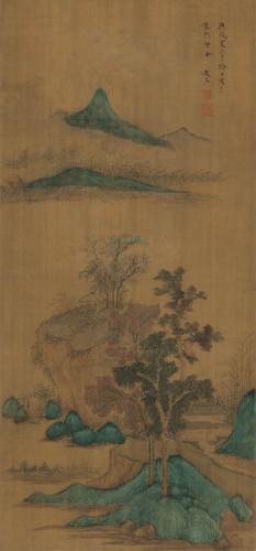 Chinese Antique Art Painting 明 赵左 秋塘草亭图 Ming Zhao Zuo Autumn China Ancient Wall Picture Ideas 4435-Chinese Style Finds™