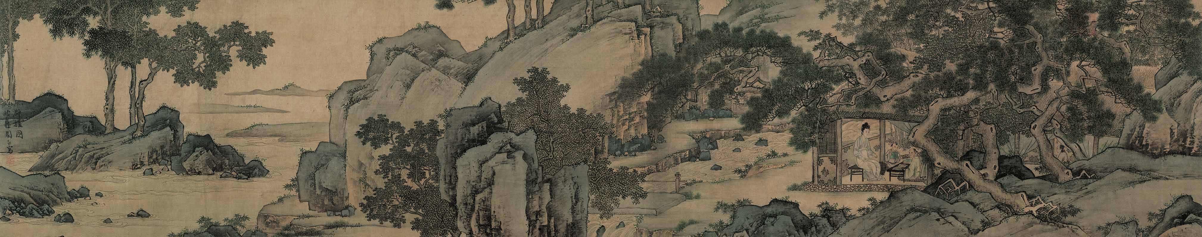 Chinese Antique Art Painting 明 周臣 辟纑图卷 Ming Zhou Chen Bi Lu Tu China Ancient Wall Picture Ideas 1856-Chinese Style Finds™