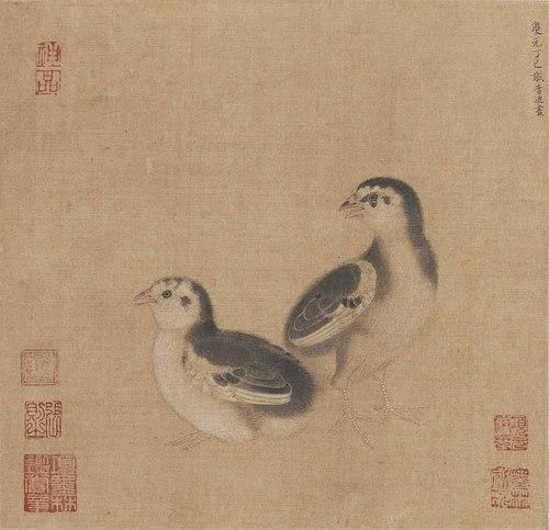 Chinese Antique Art Painting 南宋 李迪 鸡雏待饲图 Song Li Di Child Chicken Xiao Ji Dai Si Tu China Ancient Wall Picture Ideas 1536-Chinese Style Finds™