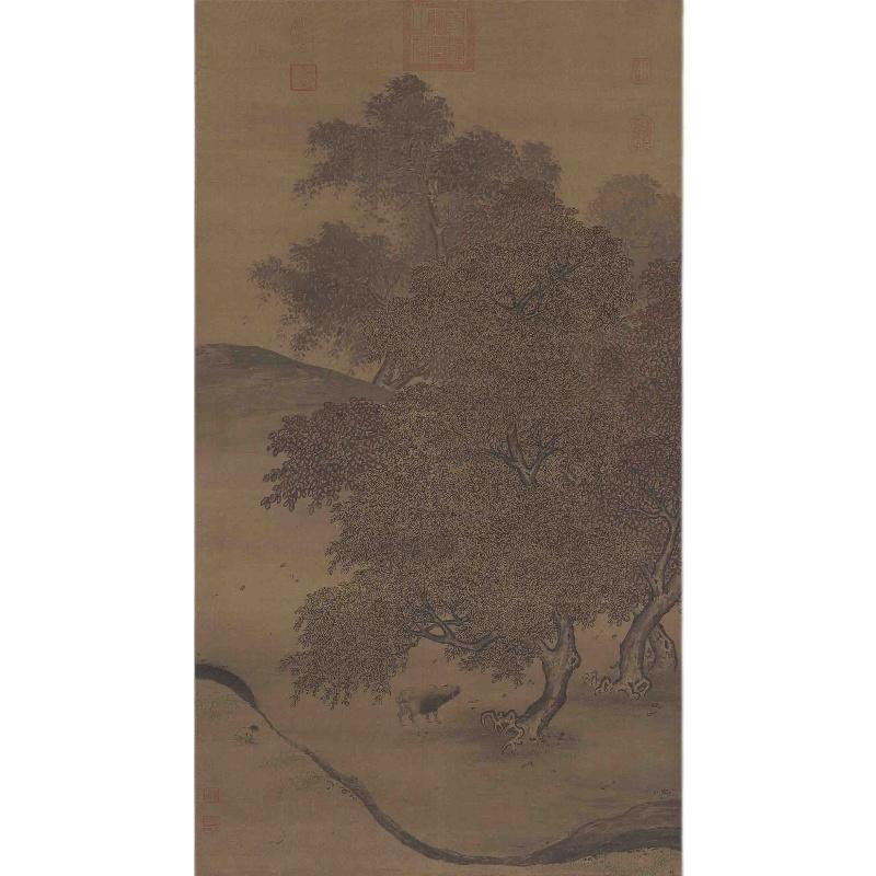 Chinese Antique Art Painting 南宋 李唐 秋林放犊图 Song Li Tang Qiu Lin Fang Mu Tu China Ancient Wall Picture Ideas 1416-Chinese Style Finds™