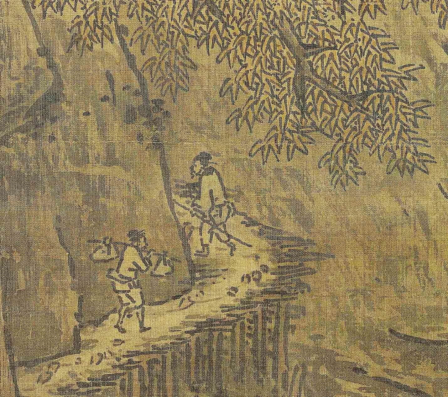 Chinese Antique Art Painting 南宋 萧照 秋山红树图 Song Xiao Zhao Qiu Shan Hong Shu Tu China Ancient Wall Picture Ideas 1334-Chinese Style Finds™