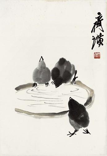 Chinese Antique Art Painting 齐白石 动物水墨国画 Qi Baishi Chinese Animal Ink Painting China Ancient Wall Picture Ideas 3195-Chinese Style Finds™