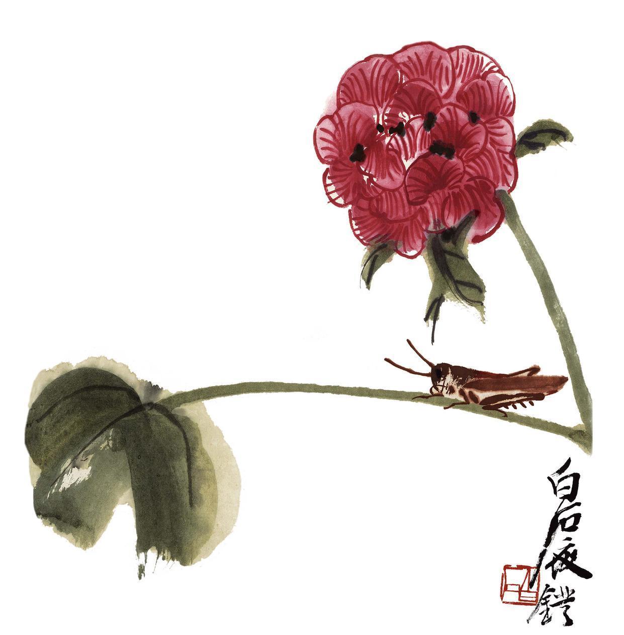 Chinese Antique Art Painting 齐白石 小品斗方水墨画虫子蔬菜 Qi Baishi Ink 31 Paintings China Ancient Wall Picture Ideas 3365-Chinese Style Finds™